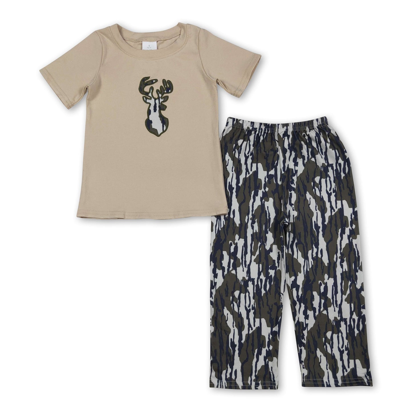 Kurzarm Camo Hirsch Top Hosen Jungen Kleidung