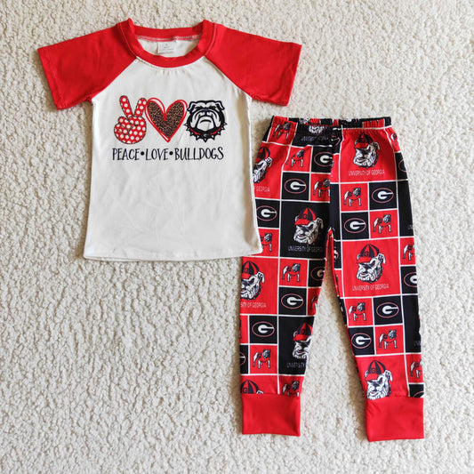Dogs short sleeves raglan boy team clothes