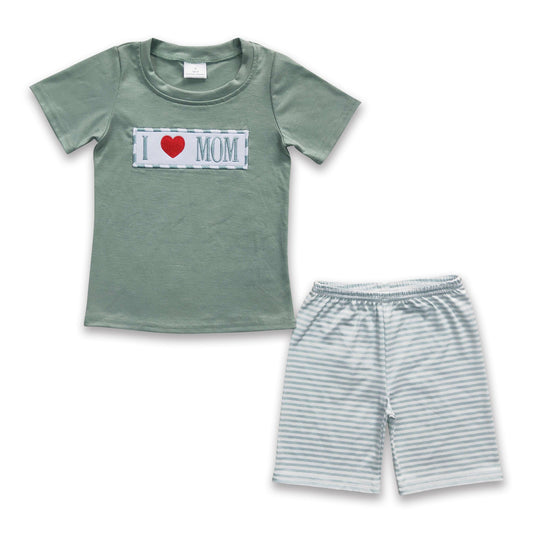 Ich liebe Mama-Muttertags-Kinderjungen-Outfits