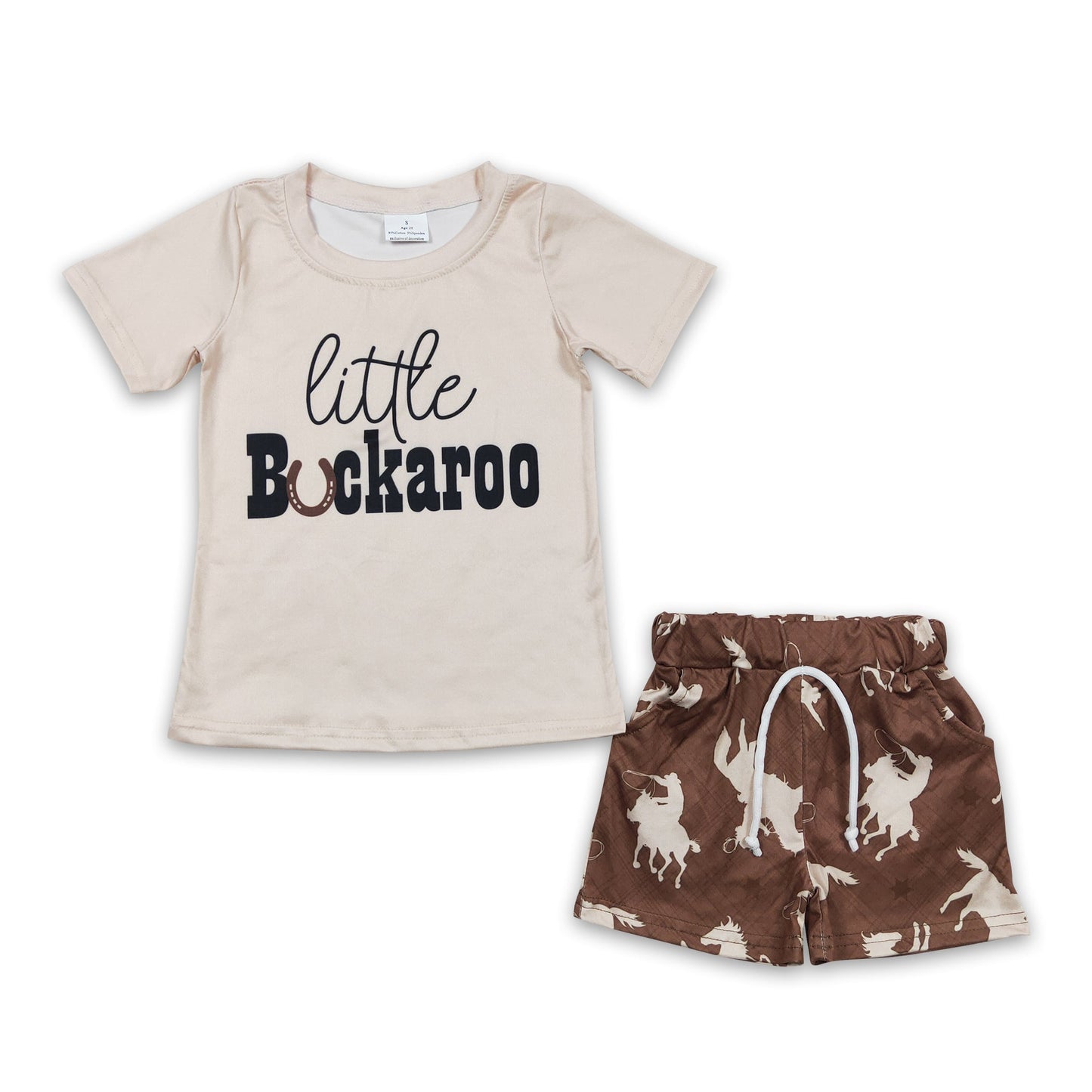 Kurzärmeliges Hemd Rodeo-Shorts Jungen-Westernkleidung