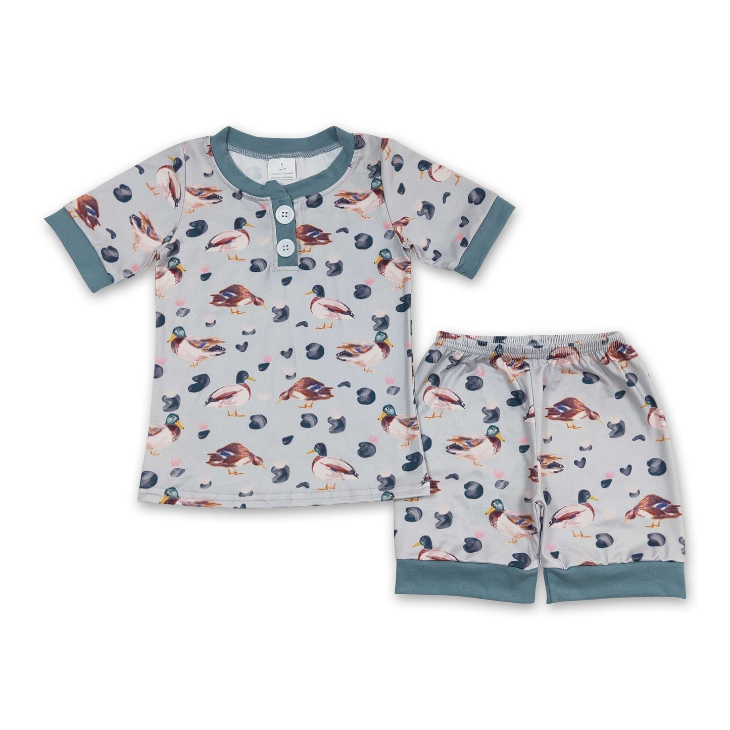 Ente kurze Ärmel Oberteil kurze Hose Kinder Junge Schlafanzug