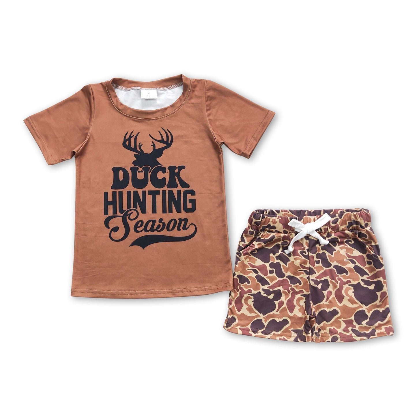 Braune Entenjagd Camo Shorts Jungenkleidung