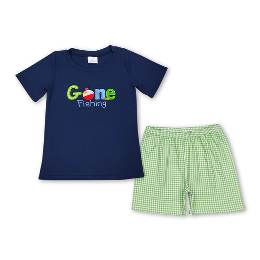 Angeln karierte Shorts Jungen Sommerkleidung