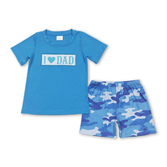 Ich liebe PAPA Top Camo Shorts Jungen Sommerkleidung