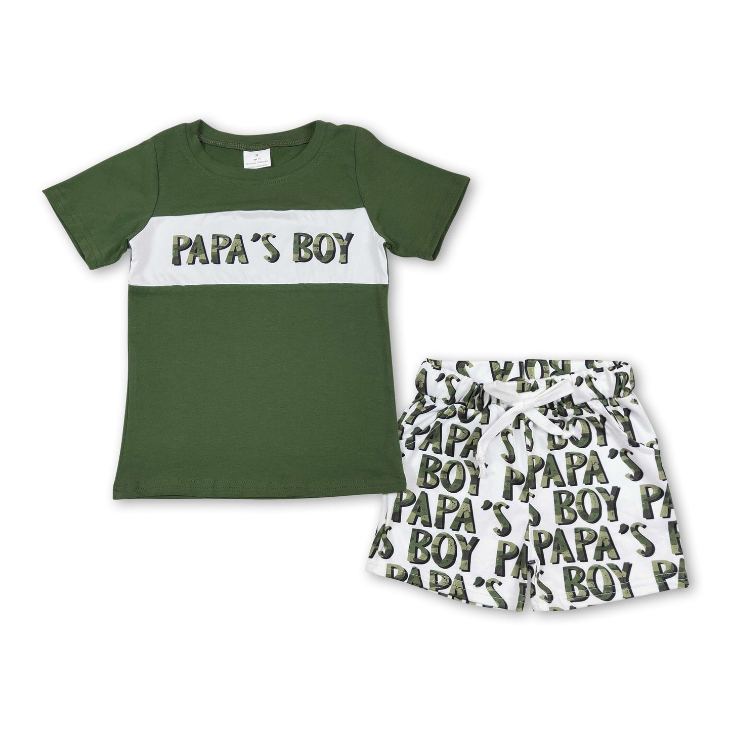 Olive Papas Liebling Oberteil Camo Shorts Kinderkleidung