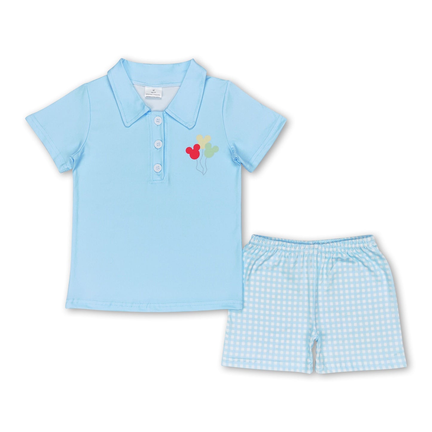 Aqua-Maus Ballon Polohemd Shorts Jungen Sommerkleidung