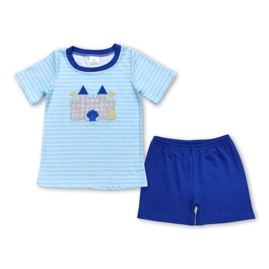 Stripe Castle Hemd Shorts Jungen Sommerkleidung