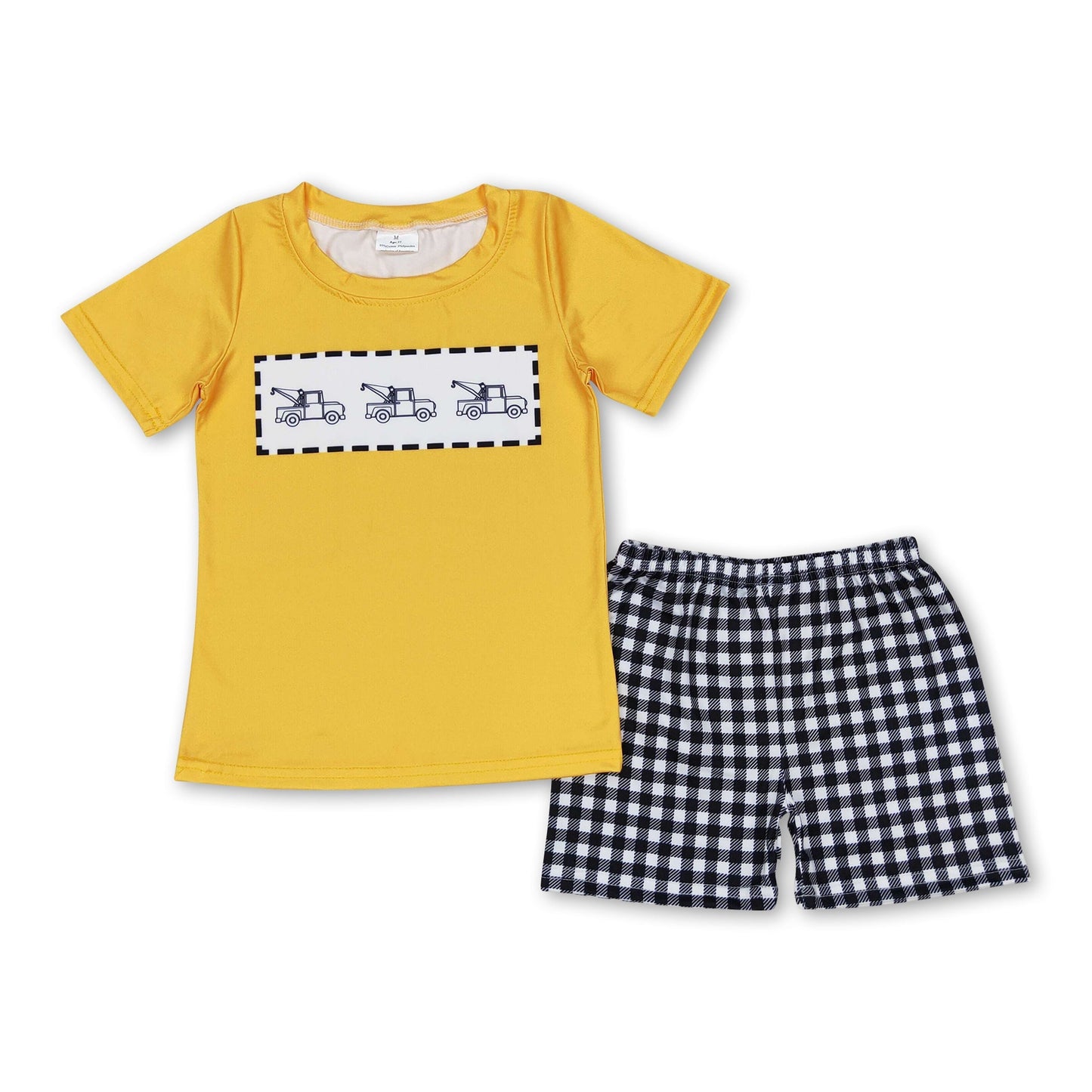 Konstruktionen Top karierte Shorts Jungen Sommer-Outfits