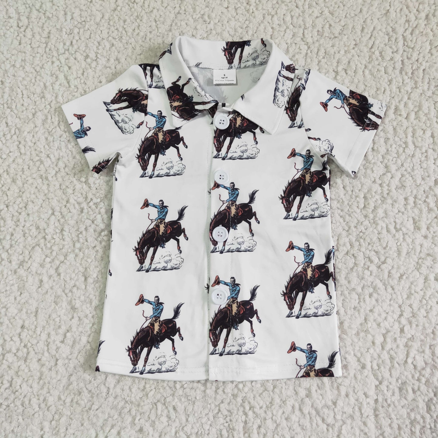 Kurzärmeliges Rodeo-Polohemd für Jungen