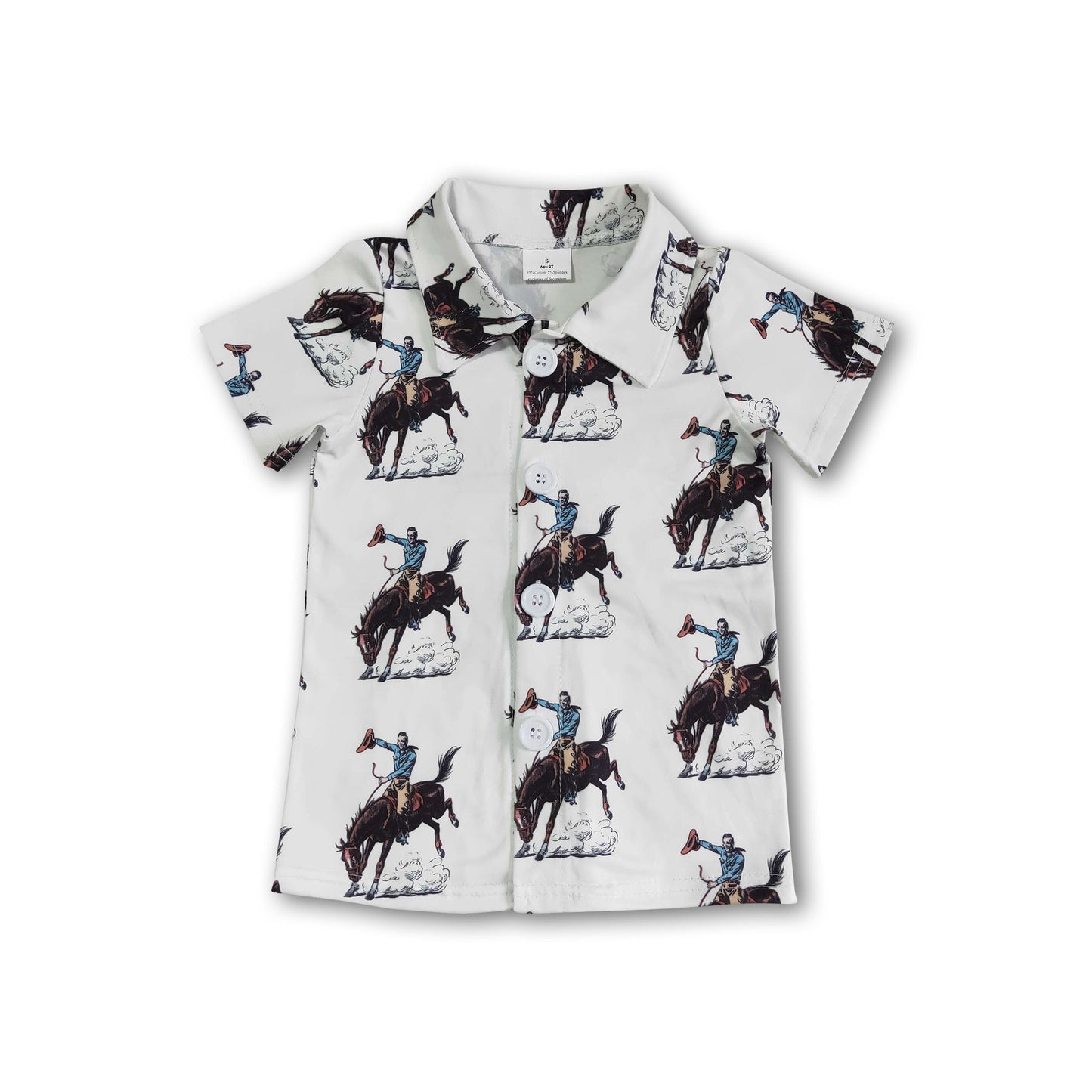 Kurzärmeliges Rodeo-Polohemd für Jungen