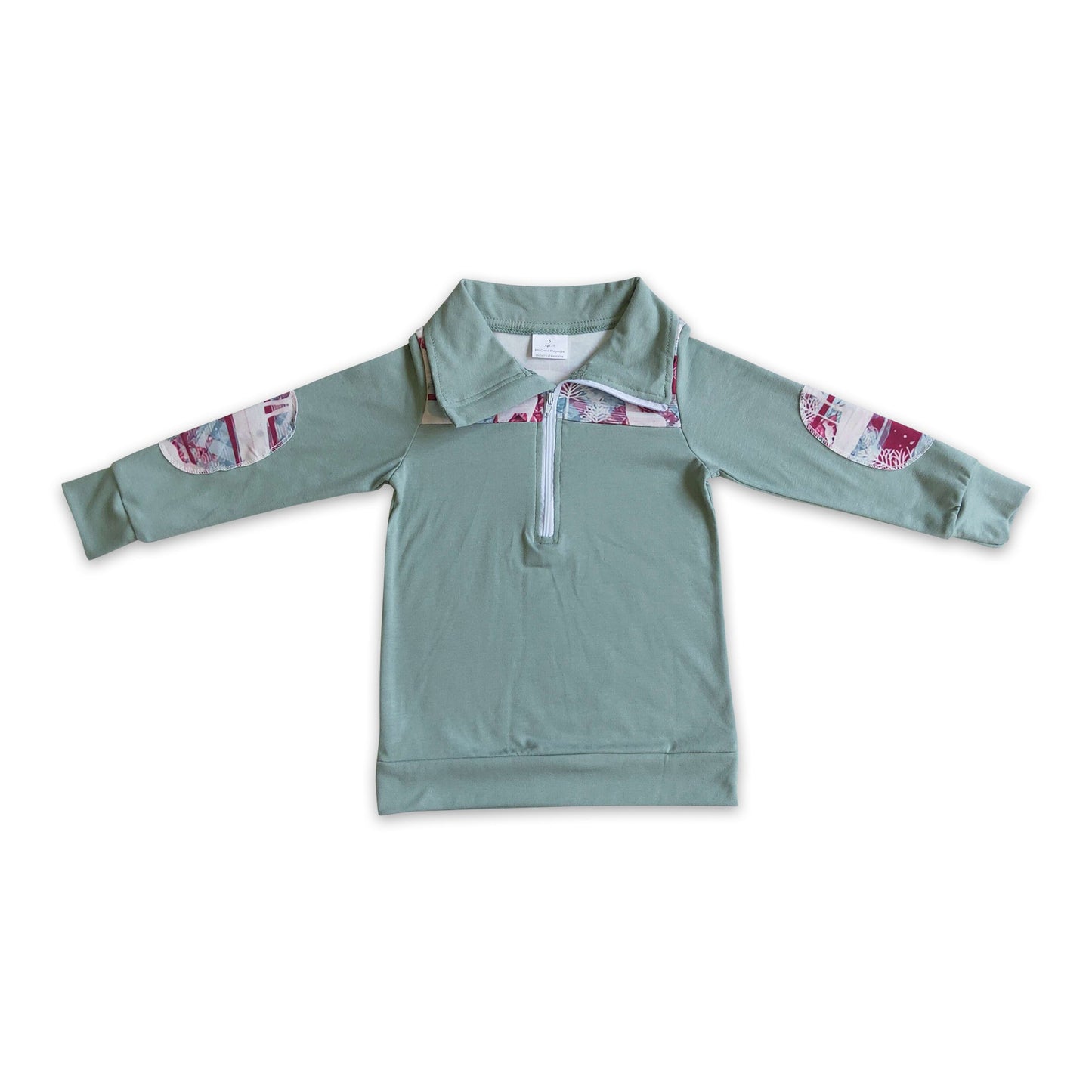 Rentier Karo Uni Baumwolle Jungen Weihnachts Pullover mit Reißverschluss