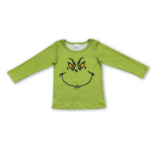 Grünes Langarmshirt für Jungen mit Weihnachts-Motiv