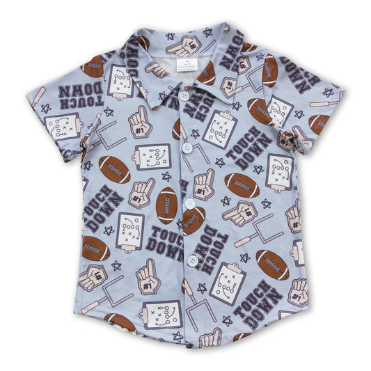 Football-Kids-Jungen-Hemd mit Knöpfen