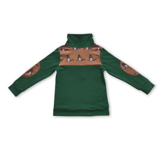 Duck hunting kids boy zipper pullover