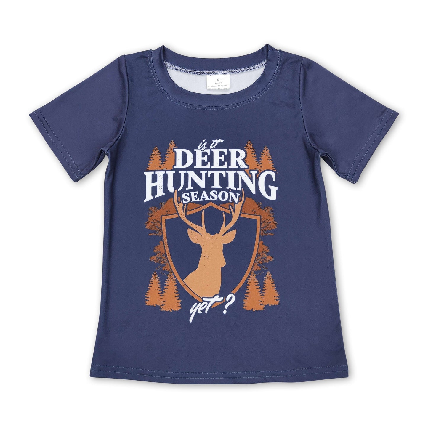 Es ist Hirschjagd-Saison Kurzarm-Jungen-Shirt