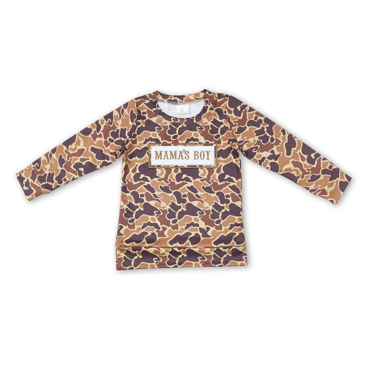 Mama's Boy Camo Langarm Kleinkinder T-Shirt