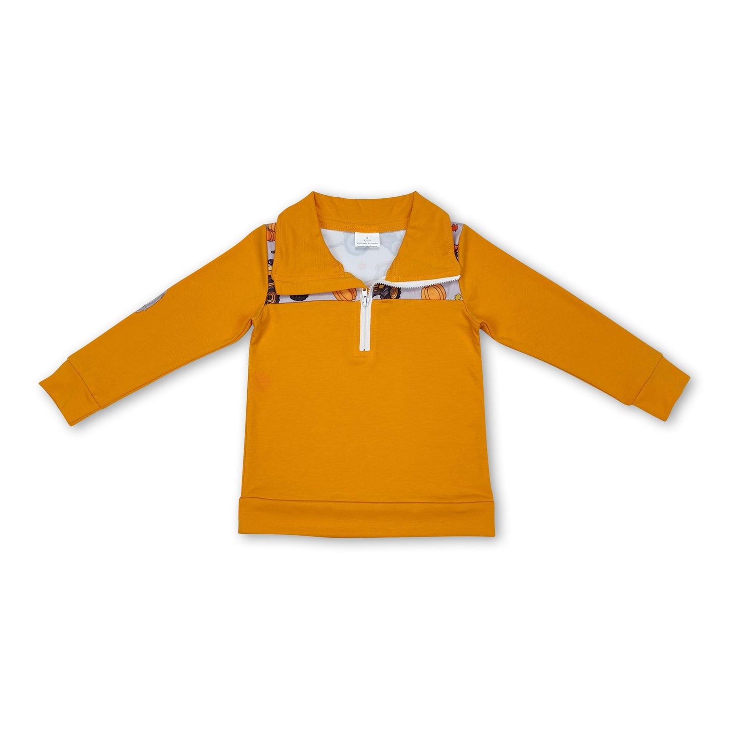 Langärmeliger Kürbis-Konstruktions-Pulli für Kinder/Jungen für den Herbst