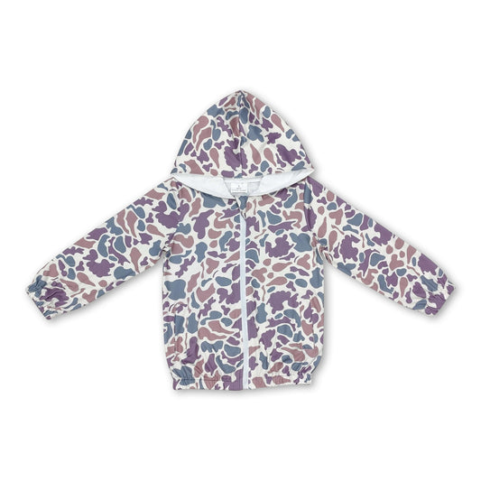 Grüne Camouflage Kapuzenjacke mit Reißverschluss für Baby Jungen