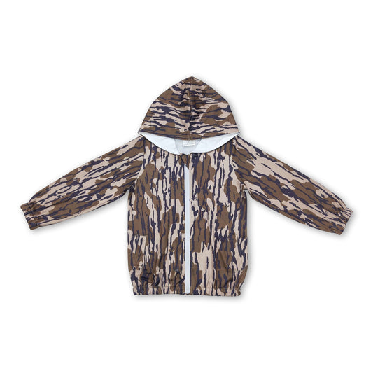 Camo baby boys zipper hoodie jacket