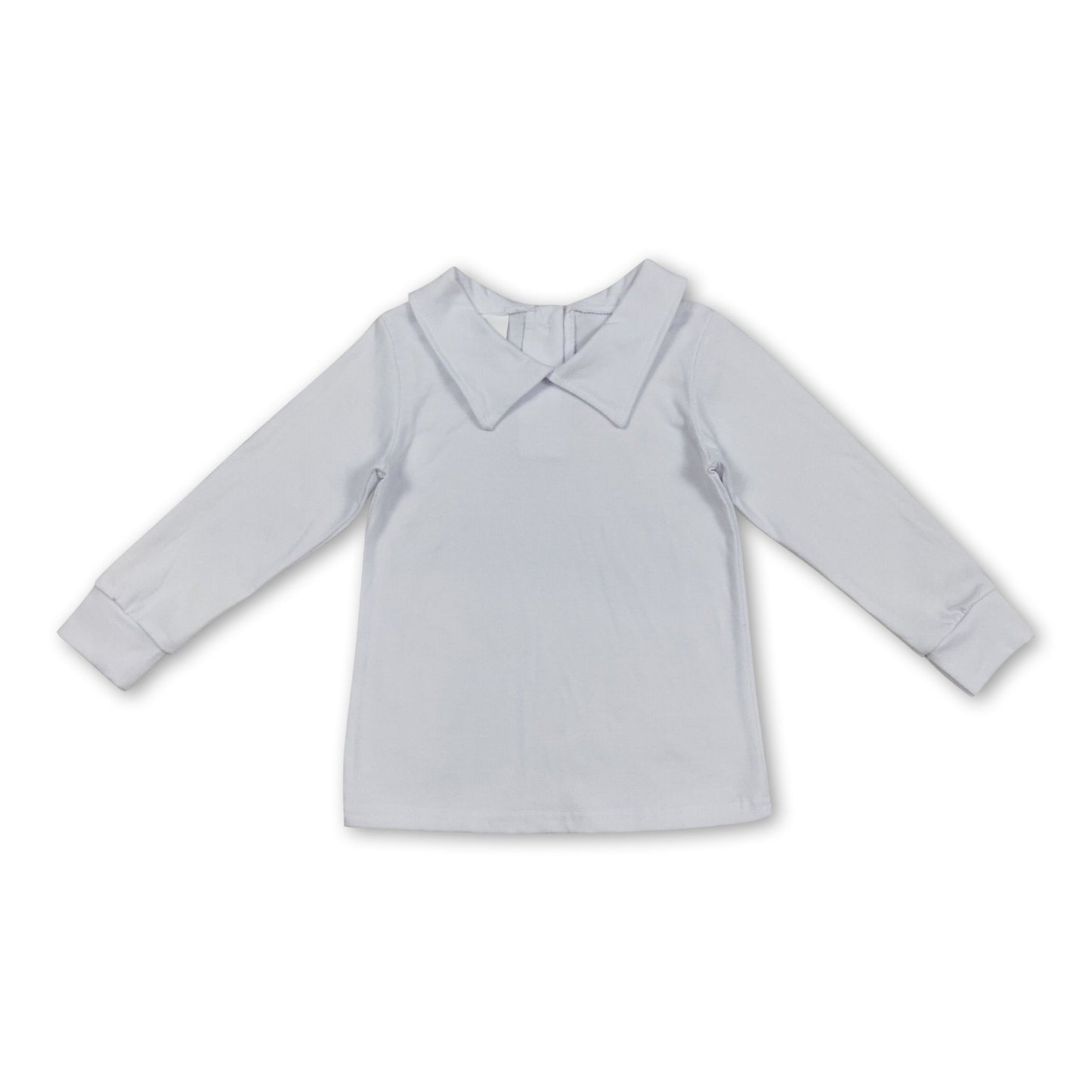 Weißes Langarmshirt aus Baumwolle für Babys und Kinder