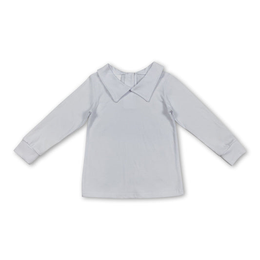 Weißes Langarmshirt aus Baumwolle für Babys und Kinder