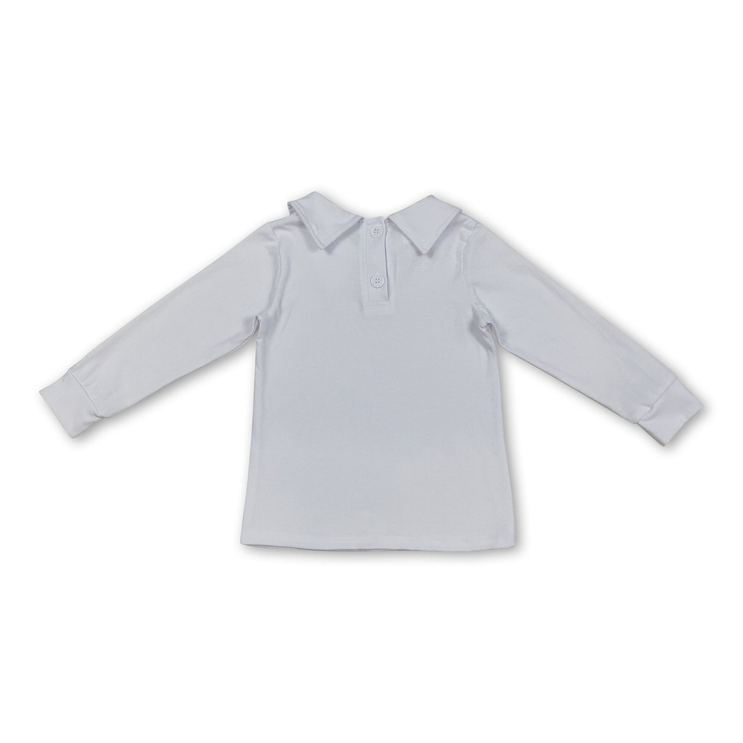 Weißes Langarmshirt aus Baumwolle für Babys und Kinder