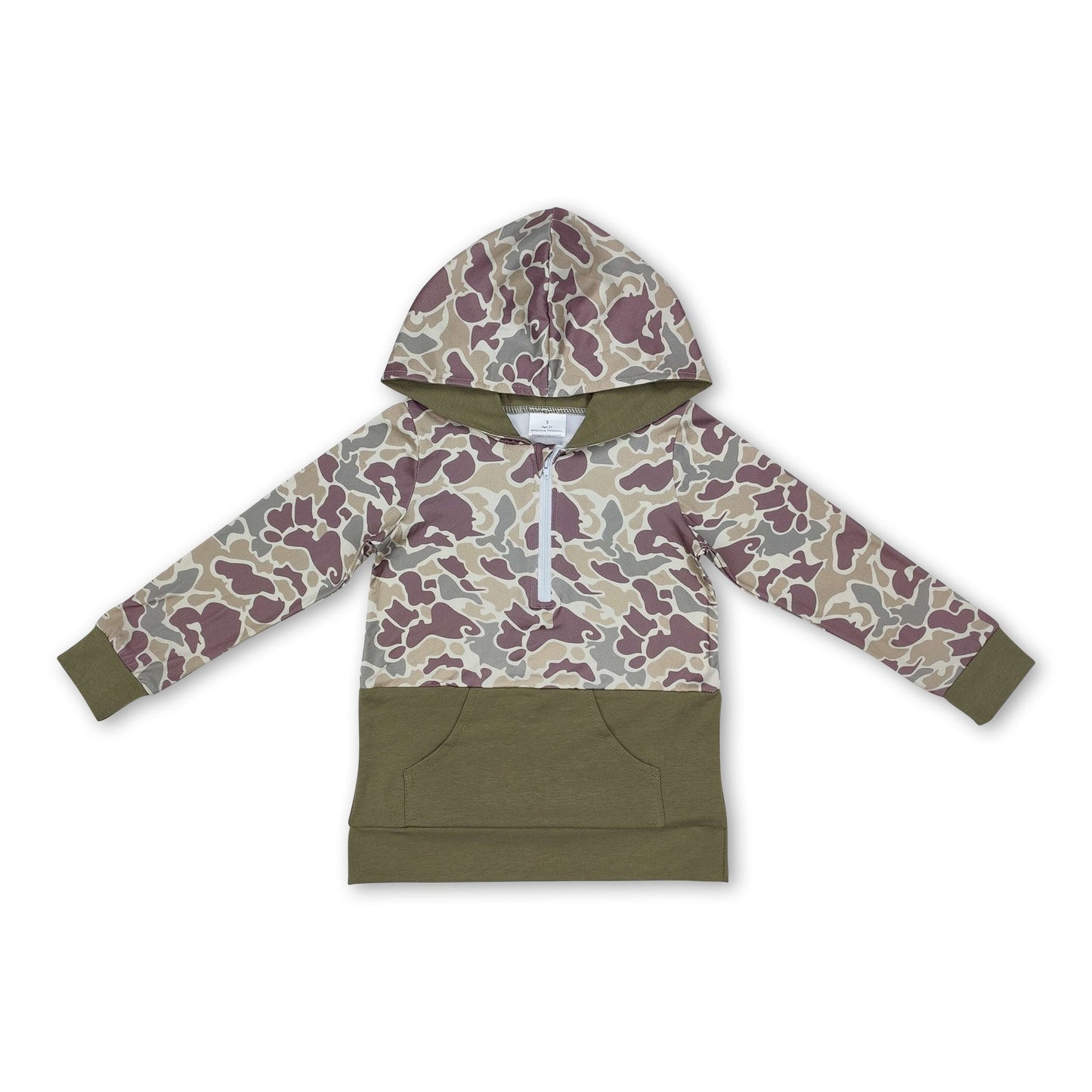 Langärmeliger Tarn-Taschen-Kinderjagdhoodie