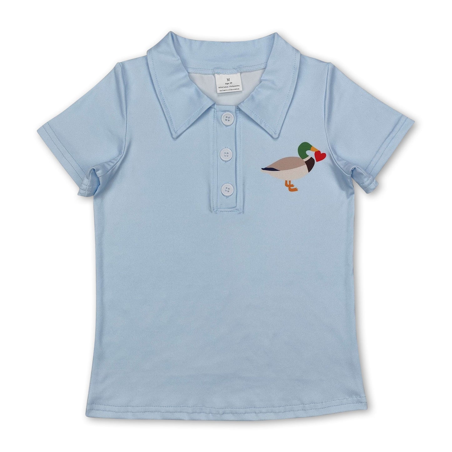 Kurzarm Entenherz Kinder Jungen Sommer Poloshirt