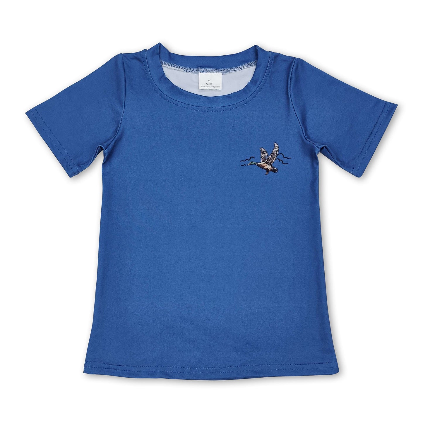 Kurzärmliges blaues Enten-Jungen-Shirt