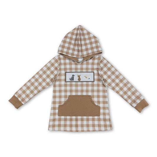 Khaki Tupfen Ente Hund Hirsch Jagd Baby Kinder Hoodie