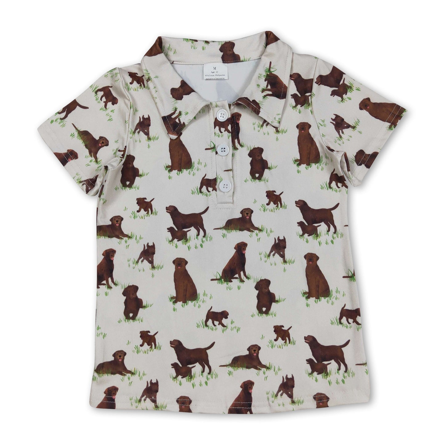 Kurzärmliges Hunde-Kinder-Jungen-Sommer-Poloshirt