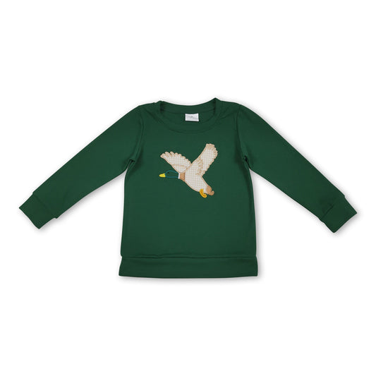 Grünes Entenjagd-Langarmshirt für Jungen