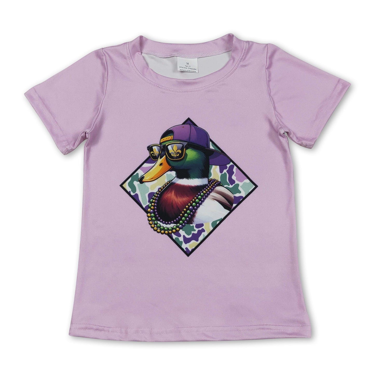 Kurzärmeliges Enten-Tarnmuster Baby-Kinder Mardi Gras Shirt