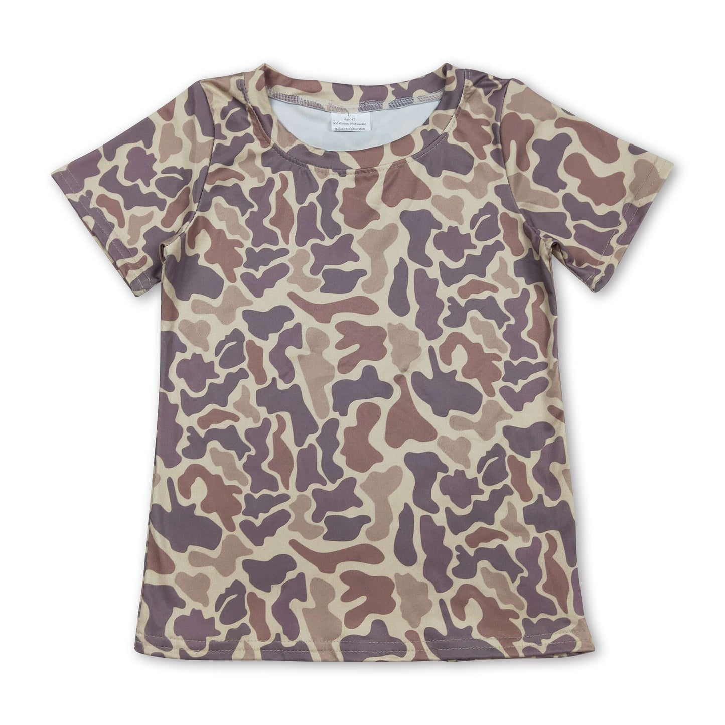 Kurzärmliges Khaki-Tarnmuster Jungen Sommer T-Shirt