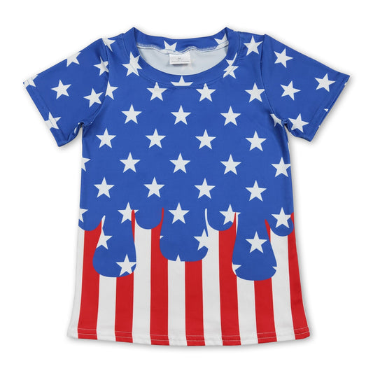 Stars stripe ice cream sprinkle boys 4th of july shirt