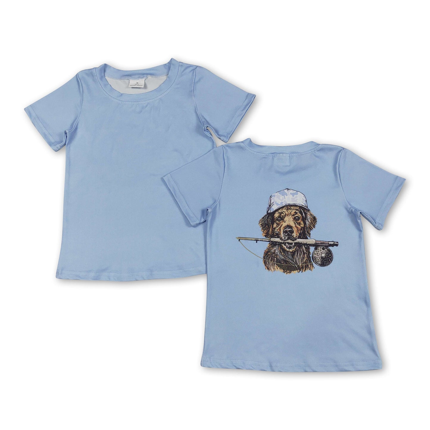 Kurzärmeliges Camouflage-Jagdhund-Fischer-Jungen-Sommerhemd