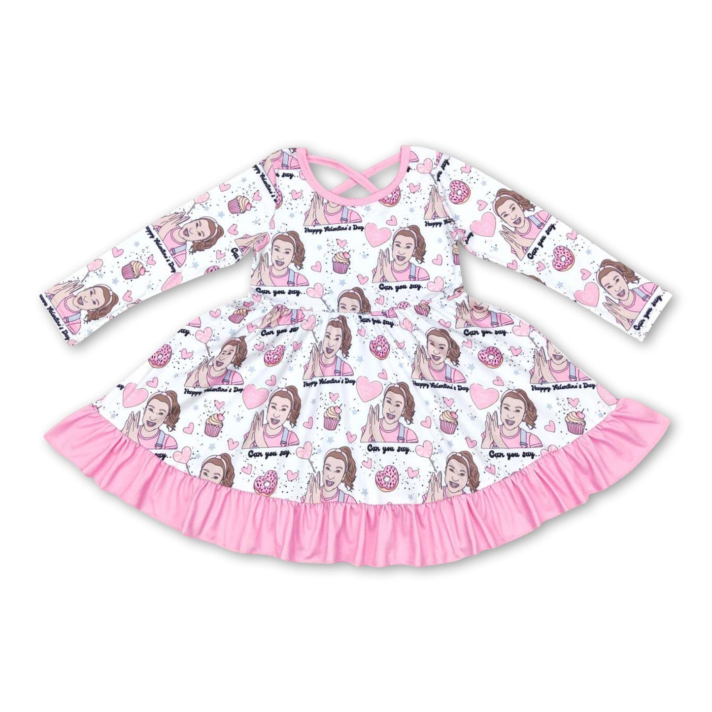 Donut-Lutscher-Lehrerin-Baby-Mädchen-Valentinskleid