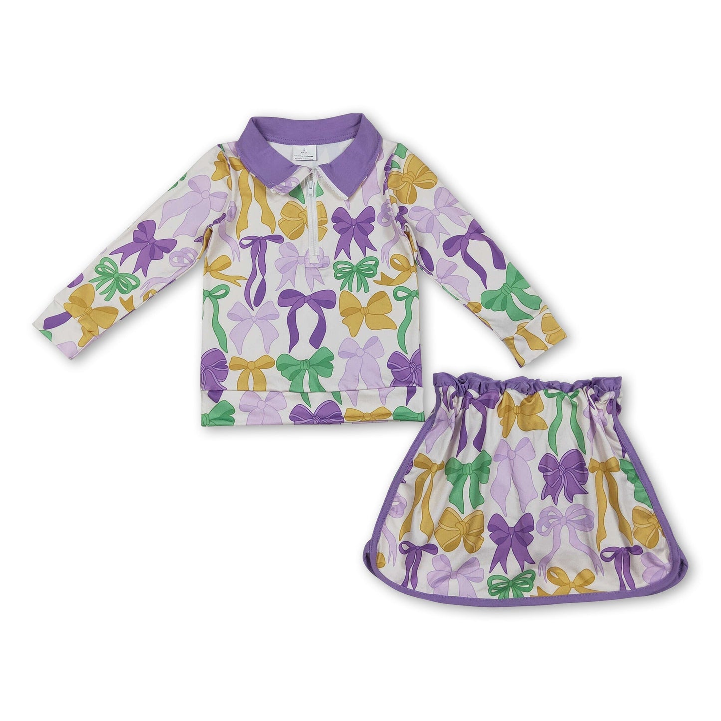 Lila, Grün, Gelb, Schleifen, Kapuzenpulli, Rock, Mädchen, Karnevalskostüme