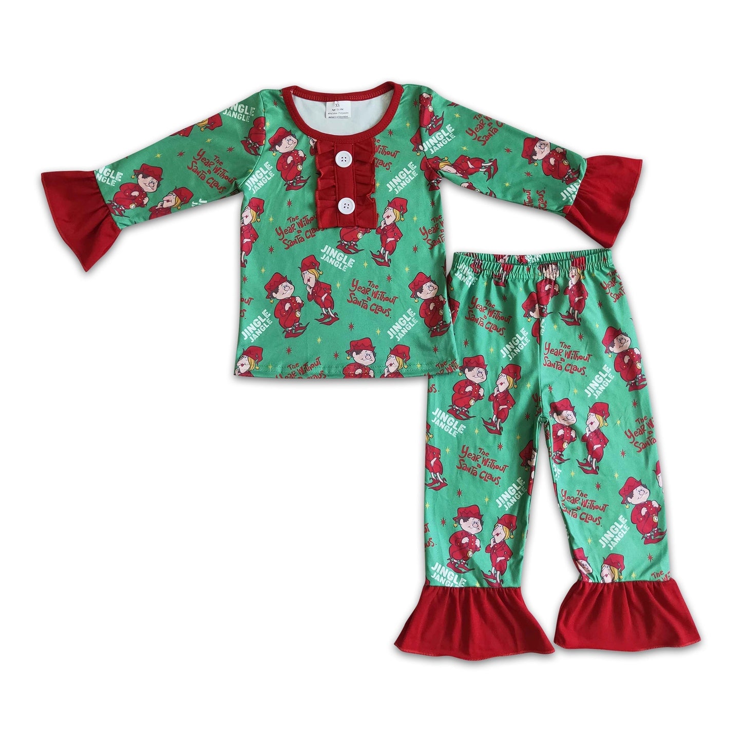 Jingle Nikolaus Baby Mädchen Weihnachtspyjama