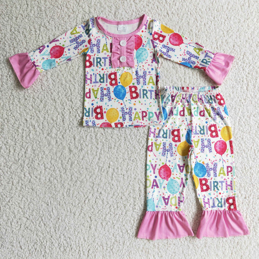 Alles Gute zum Geburtstag Ballon Kleidung Kinder Mädchen Pyjama