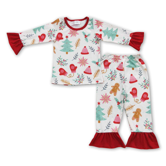 Lebkuchen Weihnachtsbaum Kinder Mädchen Schlafanzug