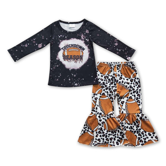 Touchdown-Saison Leoparden-Fußball-Outfits für schwarze Mädchen