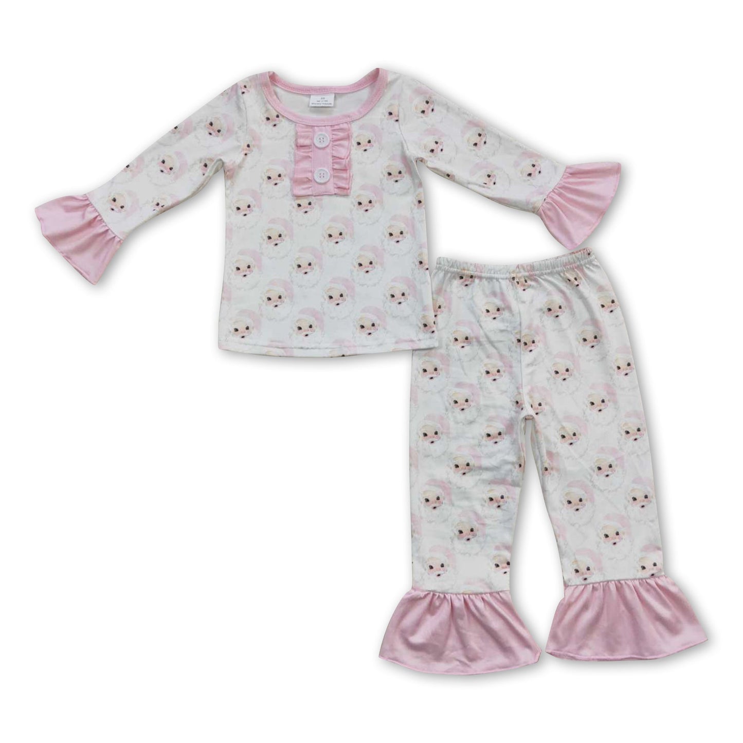 Pinke Nikolaus Langarm Mädchen Pyjamas