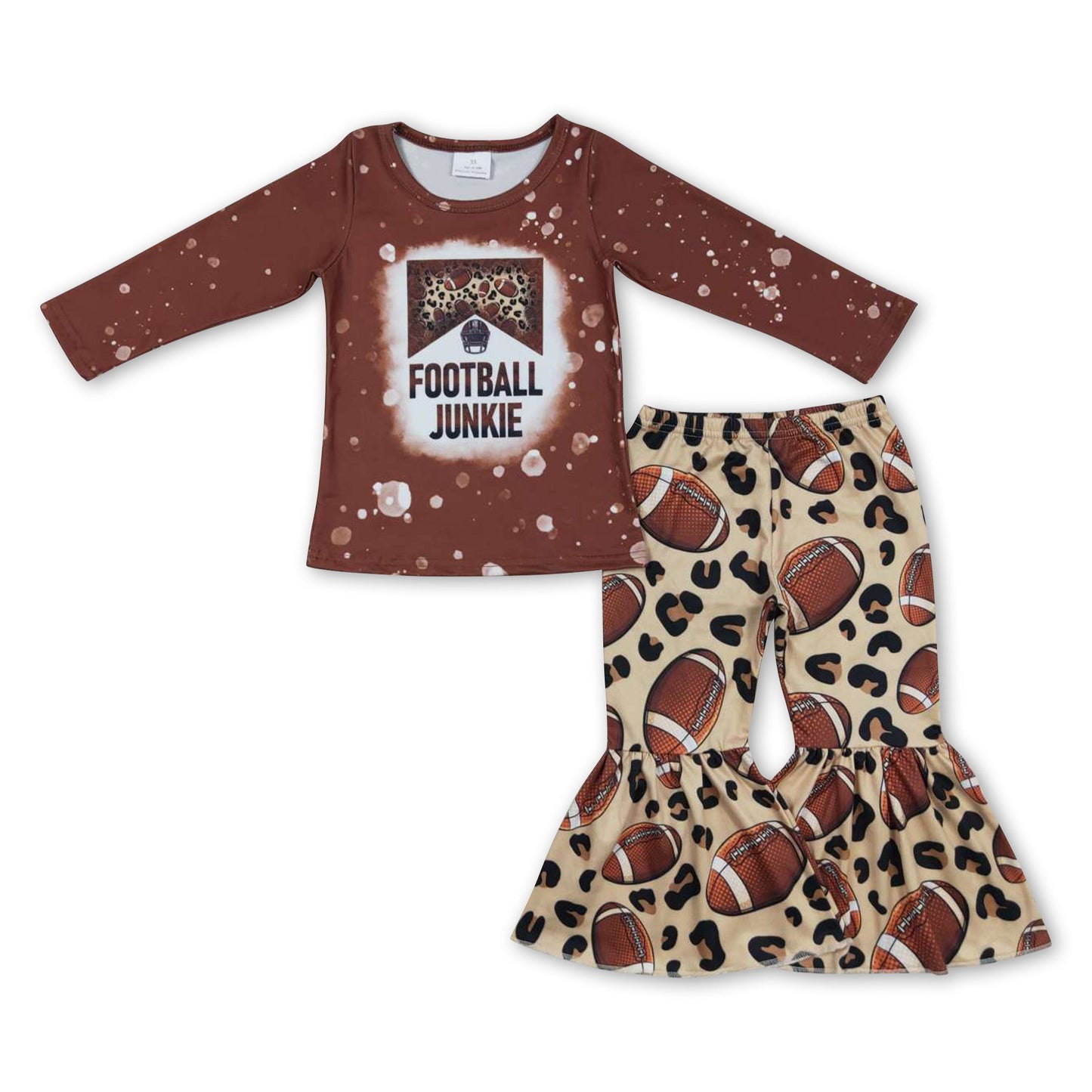 Braune Leopardenmuster-Fußballhose für Mädchen