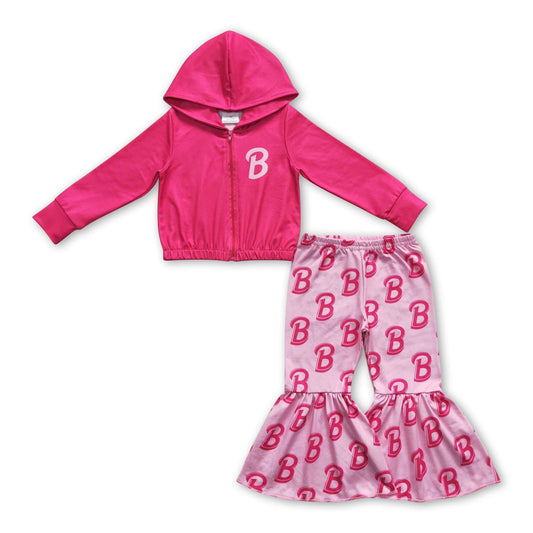 Pinke Kapuzenjacke Hose Party-Outfits für Mädchen