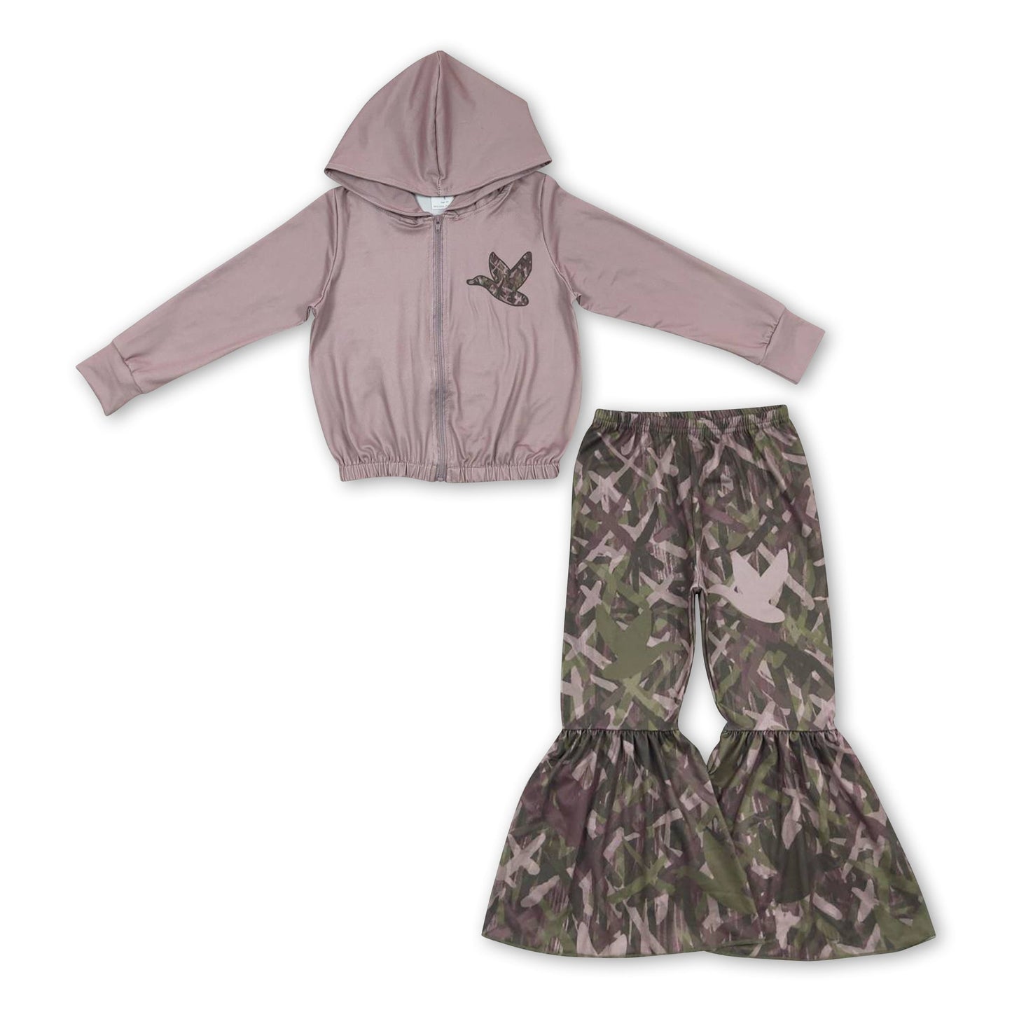 Enten-Kapuzenpullover Tarnhose Mädchen Jagdbekleidung