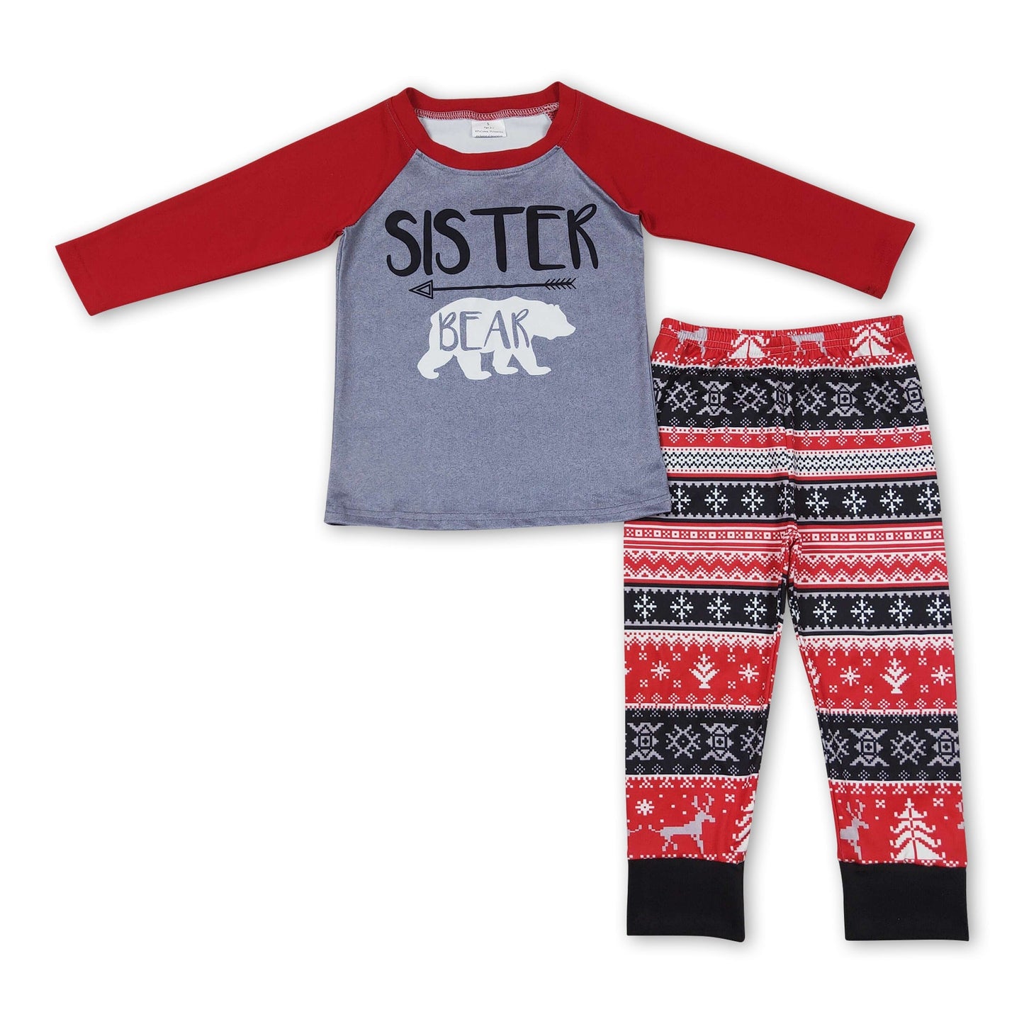 Schwester Bär Top Hirsch Weihnachtsbaum Hose Mädchen Pyjama