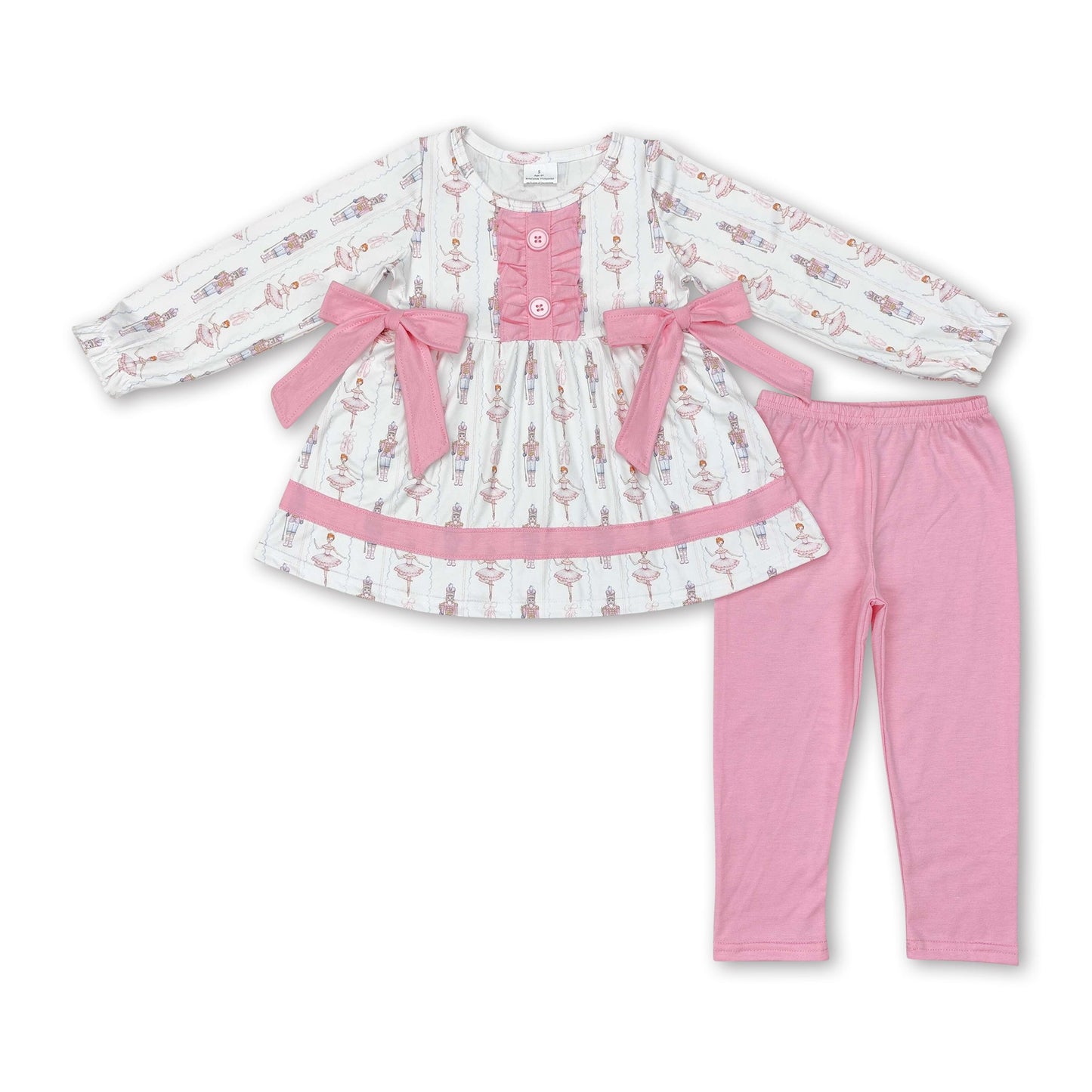 Ballett-Tunika pinke Leggings Baby Mädchen Weihnachtsoutfits