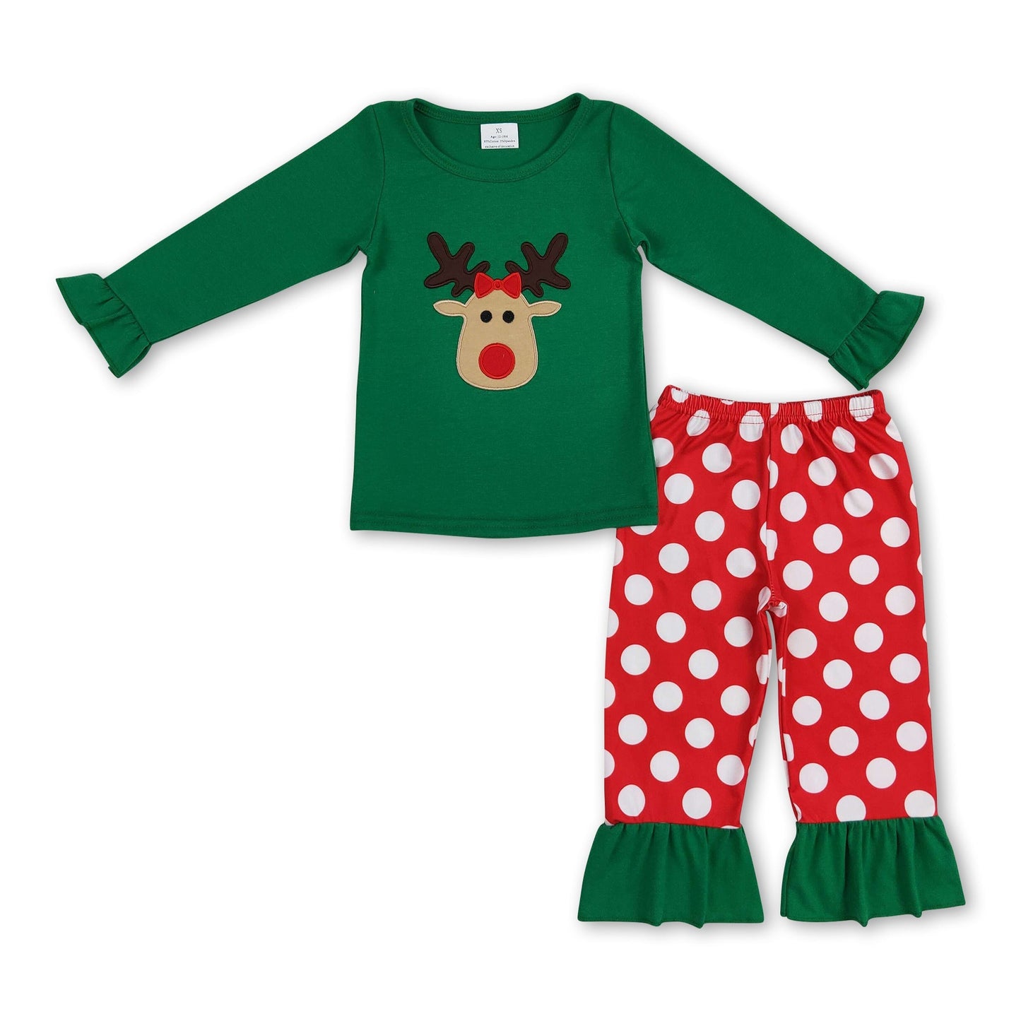 Hirsch Tupfen Hose Kinder Mädchen Weihnachtsoutfit