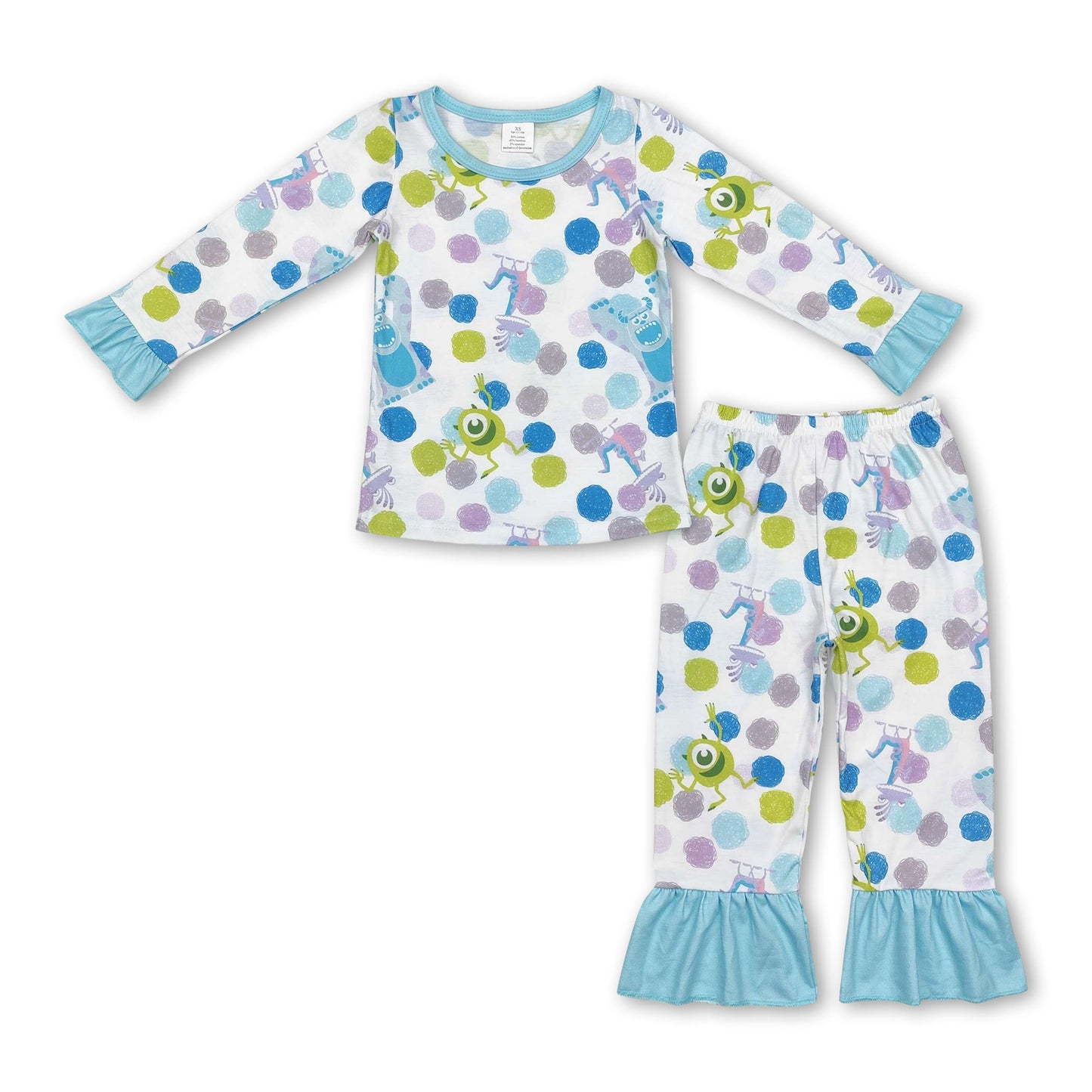 Langärmelige Monster Kinder Mädchen Pyjamas